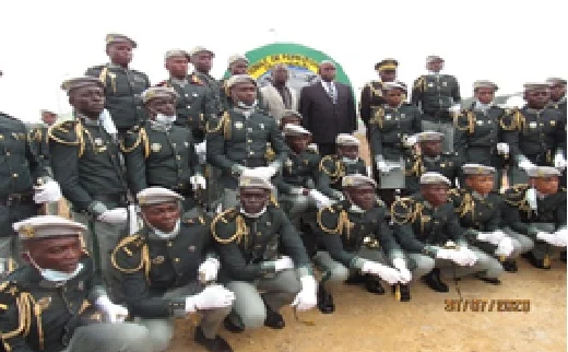 CEREMONIE DE SORTIE DE LA PREMIERE PROMOTION DE L'ECOLE DE FORMATION DES OFFICIERS DE MANDILOU