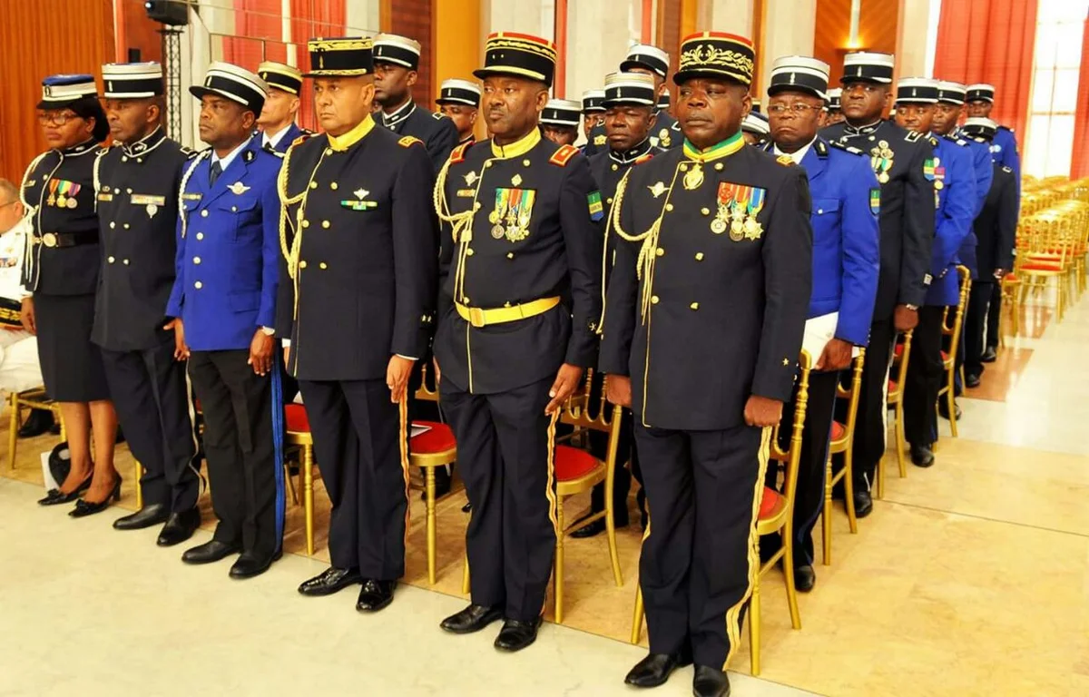 Présentation de vœux de nouvel an au chef de l’Etat ALI BONGO ONDIMBA, chef suprême des armées, par les forces de défense et sécurité.