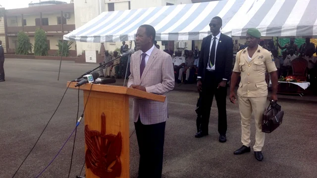 Sécurité / Visite des casernes : Le 1er RPG accueille Mathias Otounga Ossibadjouo