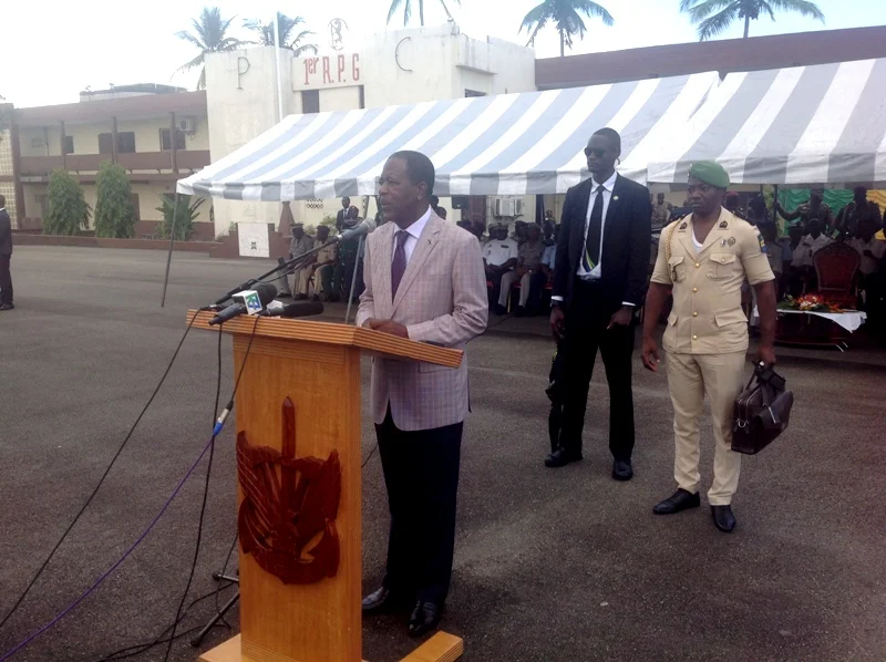 Sécurité / Visite des casernes : Le 1er RPG accueille Mathias Otounga Ossibadjouo